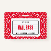 Notebook-Klassendurchgang Rot Ausweis (Vorderseite)