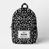 Notebook-Komposition Schwarz Bedruckter Rucksack (Vorderseite)