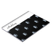 Notebook-Kronen und Individuelle Name Notizblock (Linke Seite)
