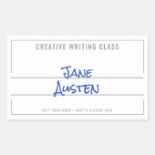 Notebook-Label mit weißer Uni Rechteckiger Aufkleber (Vorderseite)