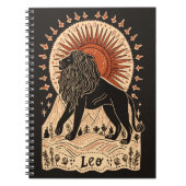 Notebook Leo Celestial Zodiac Art Notizblock (Vorderseite)