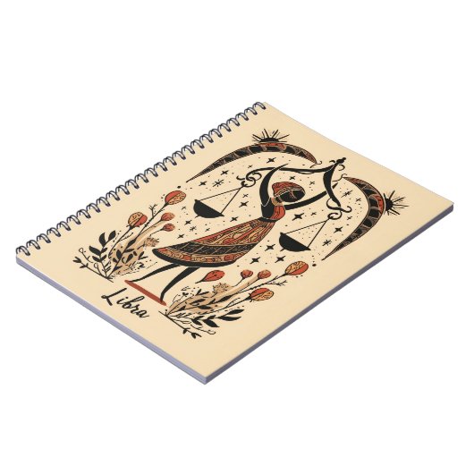 Notebook Libra Celestial Zodiac Art Notizblock (Linke Seite)