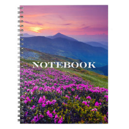 Notebook - Lila Blume Notizblock