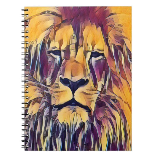 Notebook Lion Vibrant Art Notizblock (Vorderseite)