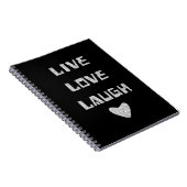 Notebook - Live-Liebe Laugh Notizblock (Rechte Seite)