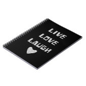 Notebook - Live-Liebe Laugh Notizblock (Linke Seite)