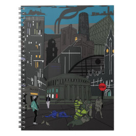 Notebook Manchester Edgy Skyline Illustration Notizblock