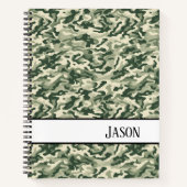 Notebook-Militär-Grüne Camouflage Notizblock (Vorderseite)