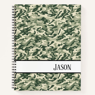 Notebook-Militär-Grüne Camouflage Notizblock