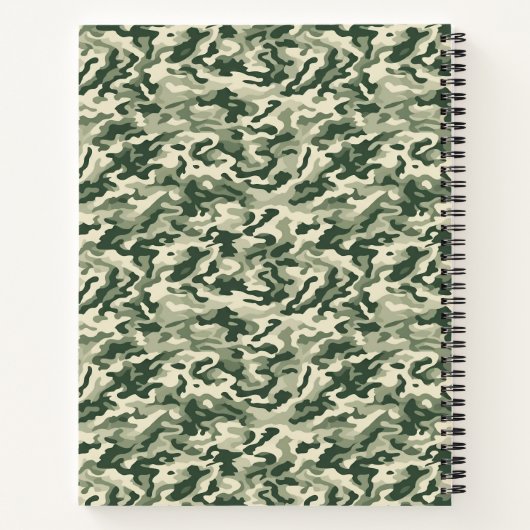 Notebook-Militär-Grüne Camouflage Notizblock (Rückseite)