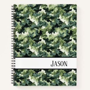 Notebook-Militär-Grüne Camouflage Notizblock
