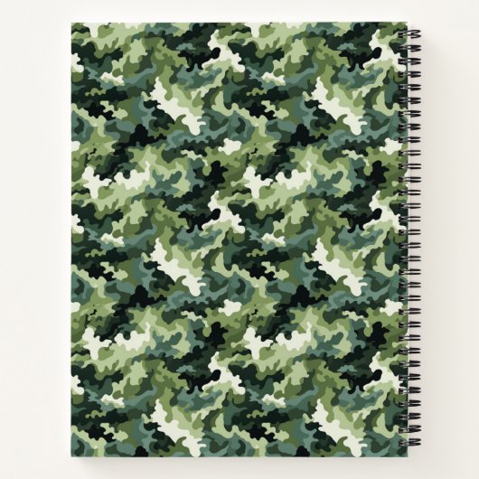 Notebook-Militär-Grüne Camouflage Notizblock (Rückseite)