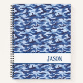 Notebook-Military Blue-Camouflage Notizblock (Vorderseite)