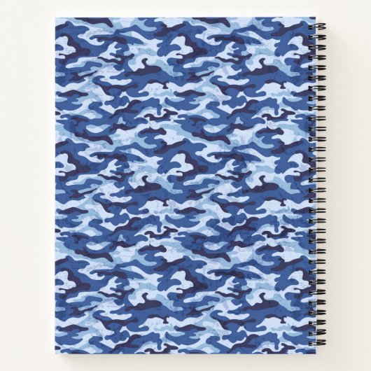Notebook-Military Blue-Camouflage Notizblock (Rückseite)
