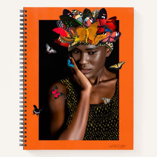 Notebook mit abstraktem Design von Butterfly Gelee Notizblock (Vorderseite)