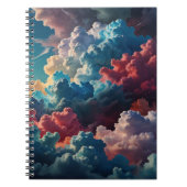 Notebook mit Abstrakter Cloudscape Notizblock (Vorderseite)