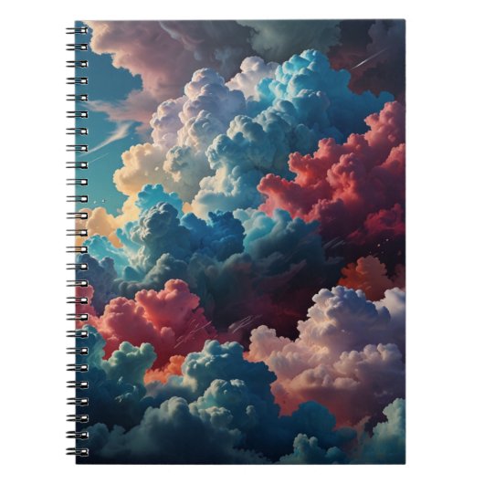 Notebook mit Abstrakter Cloudscape Notizblock (Vorderseite)