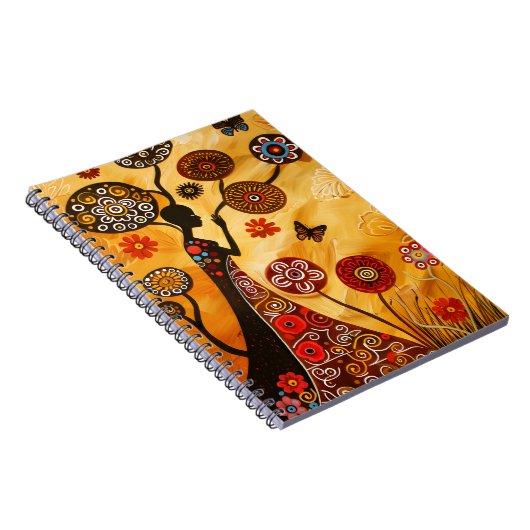 Notebook mit afrikanischer Art Cover Notizblock (Rechte Seite)