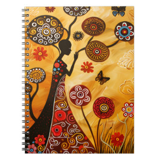 Notebook mit afrikanischer Art Cover Notizblock