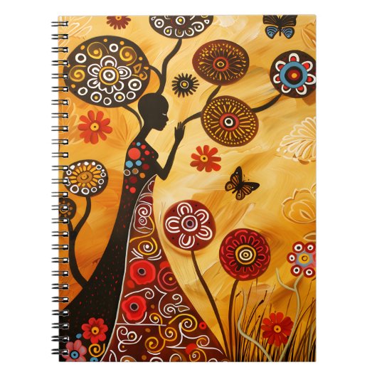 Notebook mit afrikanischer Art Cover Notizblock (Vorderseite)