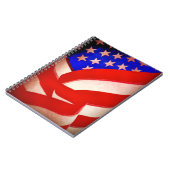 Notebook mit amerikanischer Flagge (80 Seiten B&W) Notizblock (Linke Seite)