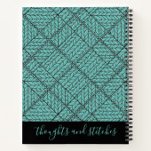 Notebook mit aquamariner RAUTE STRICK 8.5x11 + Tex Notizblock (Rückseite)
