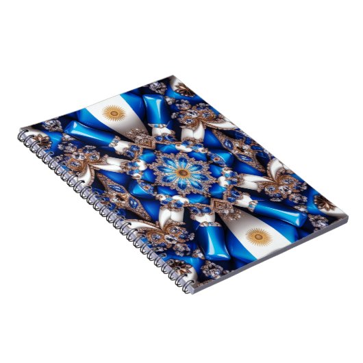 Notebook mit argentinischen Farben - Abstract Desi Notizblock (Rechte Seite)