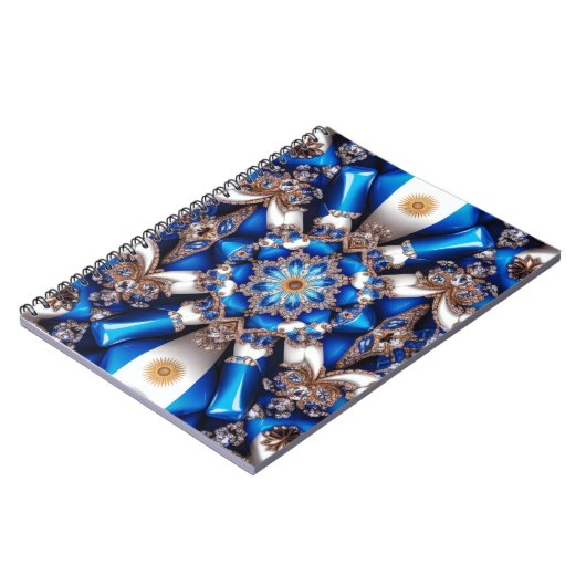 Notebook mit argentinischen Farben - Abstract Desi Notizblock (Linke Seite)