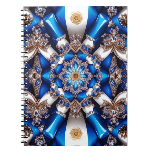 Notebook mit argentinischen Farben - Abstract Desi Notizblock (Vorderseite)