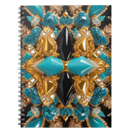 Notebook mit Bahamas Colors Abstract Design Notizblock