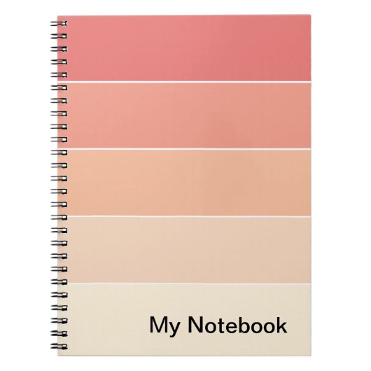 Notebook mit benutzerdefinierbarem Gradient-Design Notizblock (Vorderseite)