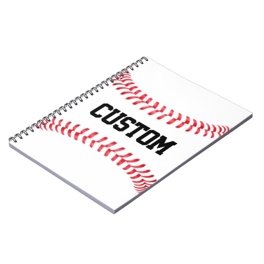 Notebook mit benutzerdefinierter Baseball-Sticks Notizblock (Linke Seite)