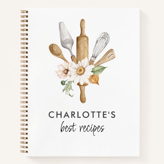 Notebook mit benutzerdefinierter Rezeptur-Vorlagen Notizblock (Vorderseite)