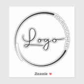 Notebook mit beruflichem Firmenlogo Aufkleber (Blatt)