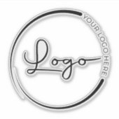 Notebook mit beruflichem Firmenlogo Aufkleber (Vorderseite)