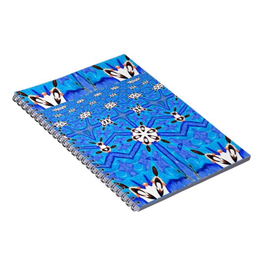 Notebook mit blauer Matrix Notizblock (Rechte Seite)