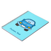 Notebook mit Blue Cartoon Notizblock (Linke Seite)