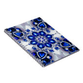 Notebook mit Blue White Colors Abstract Design Notizblock (Rechte Seite)
