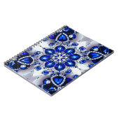 Notebook mit Blue White Colors Abstract Design Notizblock (Linke Seite)