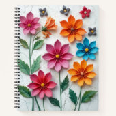 Notebook mit Blume Notizblock (Vorderseite)