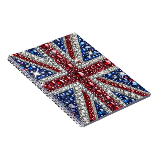 Notebook mit britischer Farbe Abstract Design Notizblock (Rechte Seite)