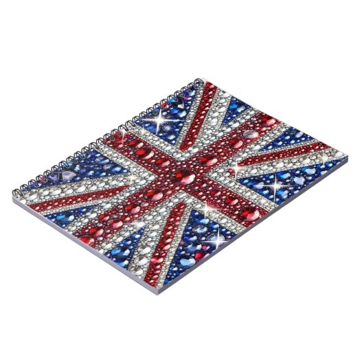 Notebook mit britischer Farbe Abstract Design Notizblock (Linke Seite)