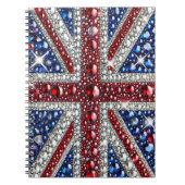 Notebook mit britischer Farbe Abstract Design Notizblock (Vorderseite)