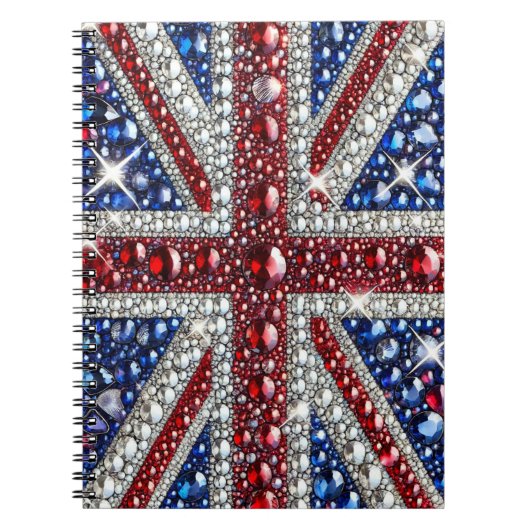 Notebook mit britischer Farbe Abstract Design Notizblock (Vorderseite)