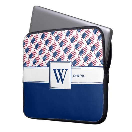 Notebook mit Christlicher Schrift der US AMERICA M Laptopschutzhülle (Vorderseite Links)