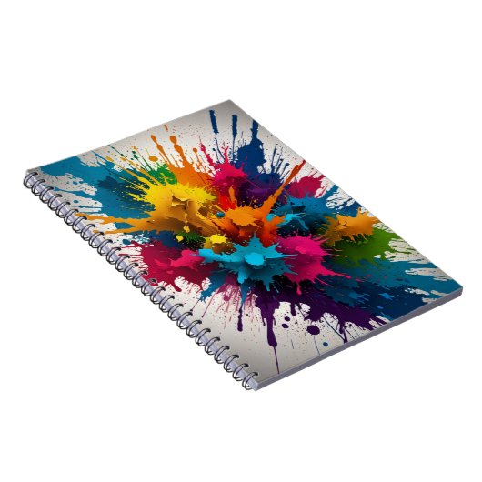 Notebook mit Color Splash Design Notizblock (Rechte Seite)