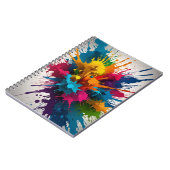 Notebook mit Color Splash Design Notizblock (Linke Seite)