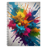 Notebook mit Color Splash Design Notizblock (Vorderseite)