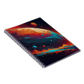 Notebook mit Cosmic Planet Design - Space Art Notizblock (Rechte Seite)