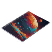 Notebook mit Cosmic Planet Design - Space Art Notizblock (Linke Seite)